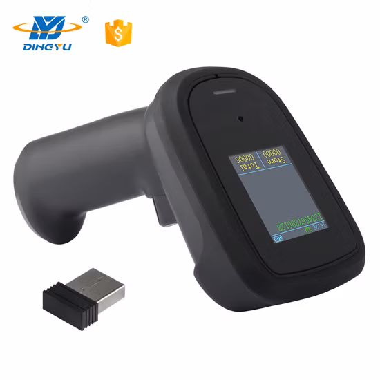 1d 2D Image Qrcode Barcode Scanner 2.4GHz Handheld Wireless with Cradle Barcode Scanner