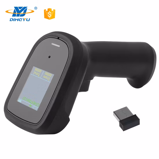 1d 2D Image Qrcode Barcode Scanner 2.4GHz Handheld Wireless with Cradle Barcode Scanner