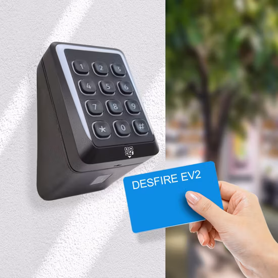 RS485 Osdp 125kHz/13.56MHz montó el lector de tarjetas de acceso de Wiegand RFID del escáner de código de Qr