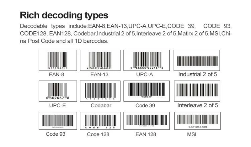 OEM High Quality Sensitive Handheld POS Laser 1d Barcode Scanner